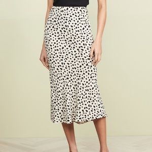 Moon River Leopard Midi Slip Skirt size S EUC